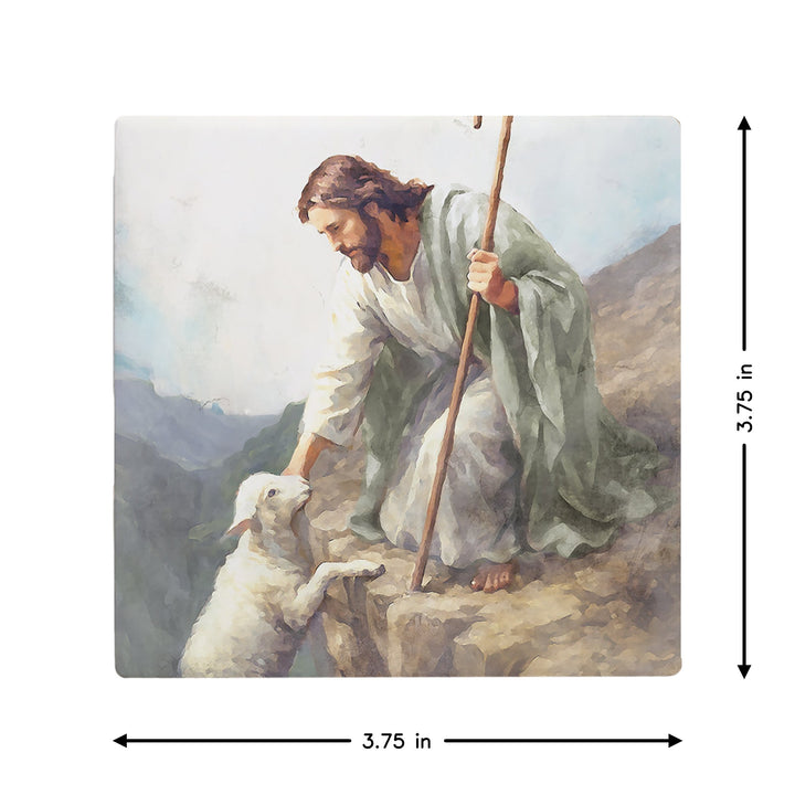 Jesus Lamb On Cliff