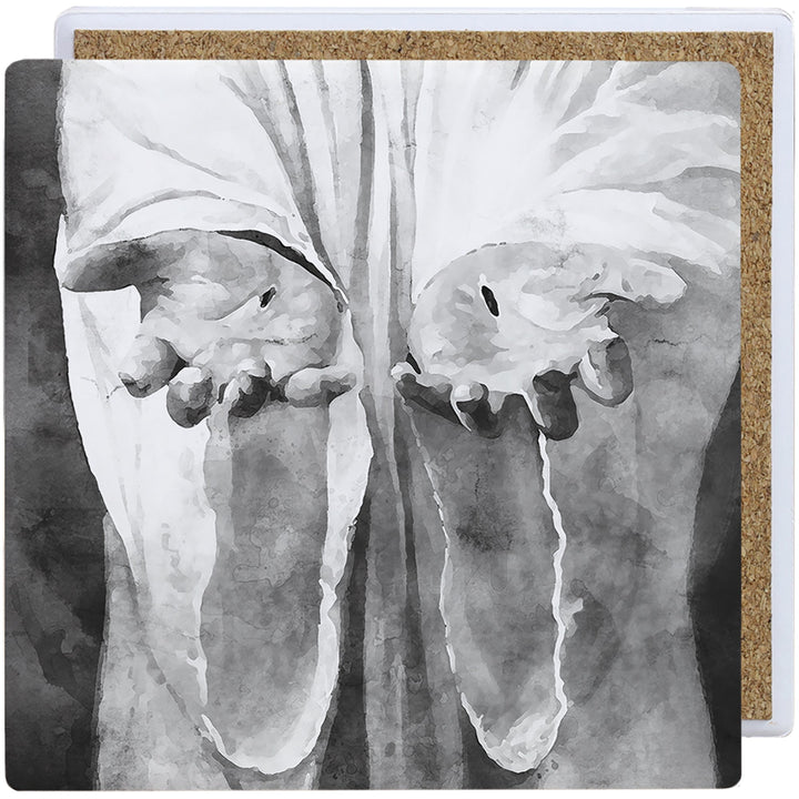 Jesus Hands B&W