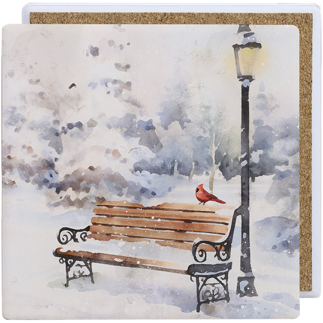 Cardinal Winter Bench