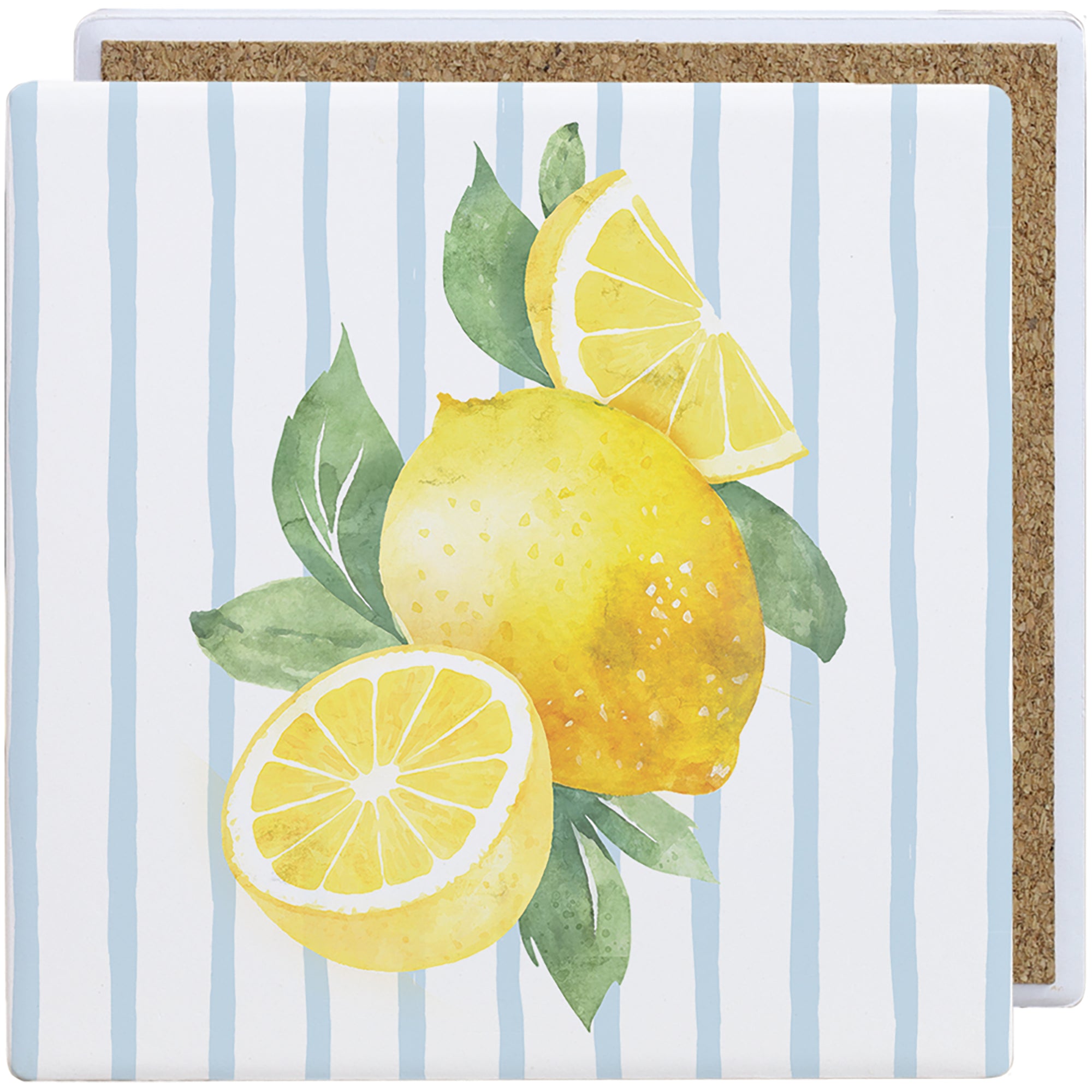 Lemons Blue Stripes