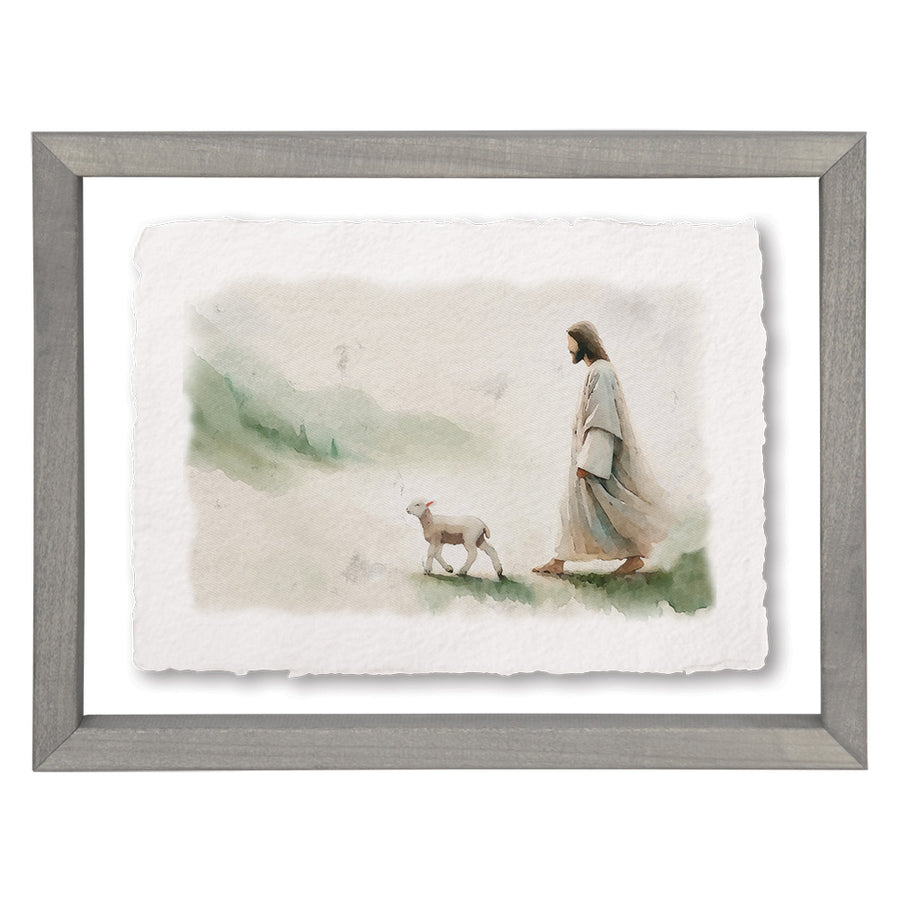 Jesus Walking Lamb