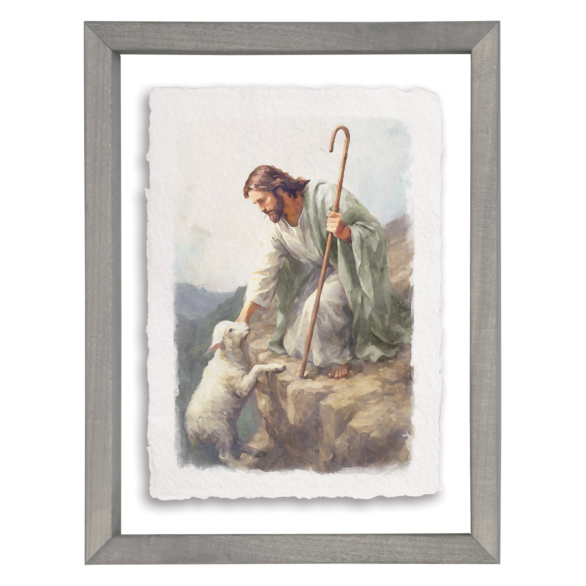 Jesus Lamb On Cliff