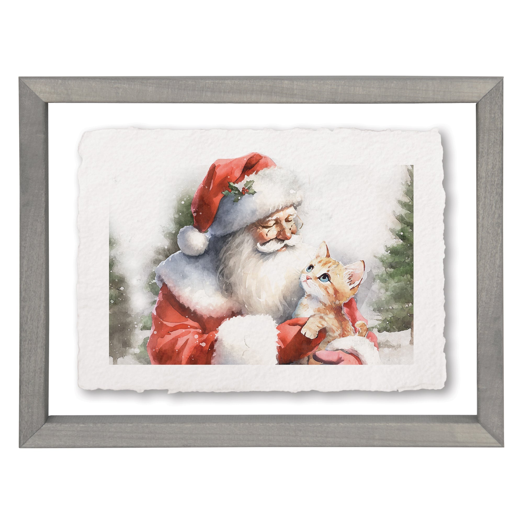 Santa And Kitten