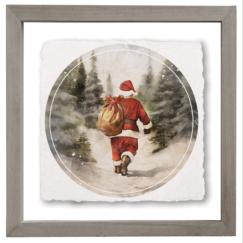 Santa Walking Art