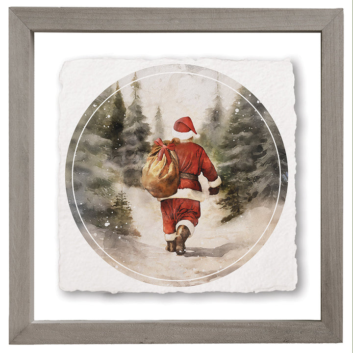 Santa Walking Art