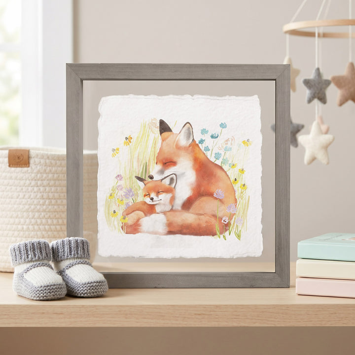 Mama Baby Fox Art