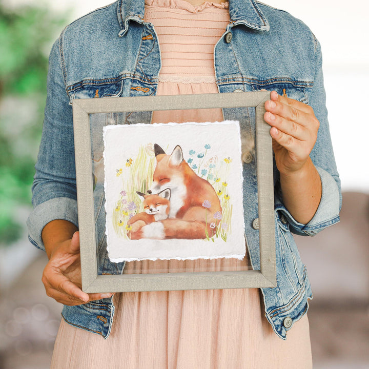 Mama Baby Fox Art