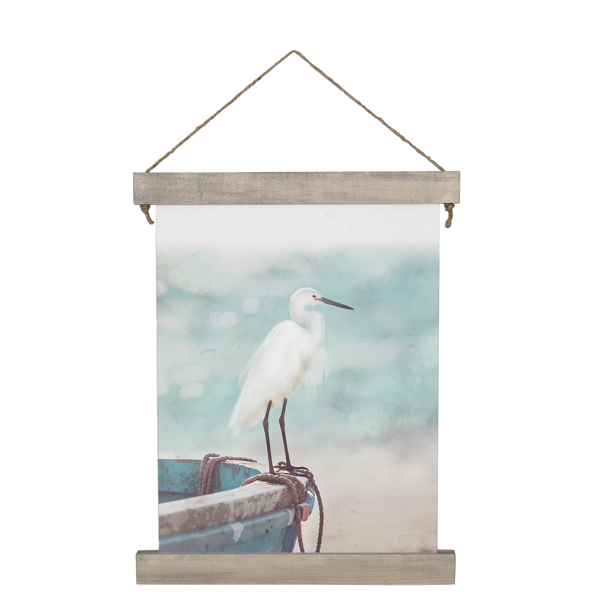Egret Boat Scene