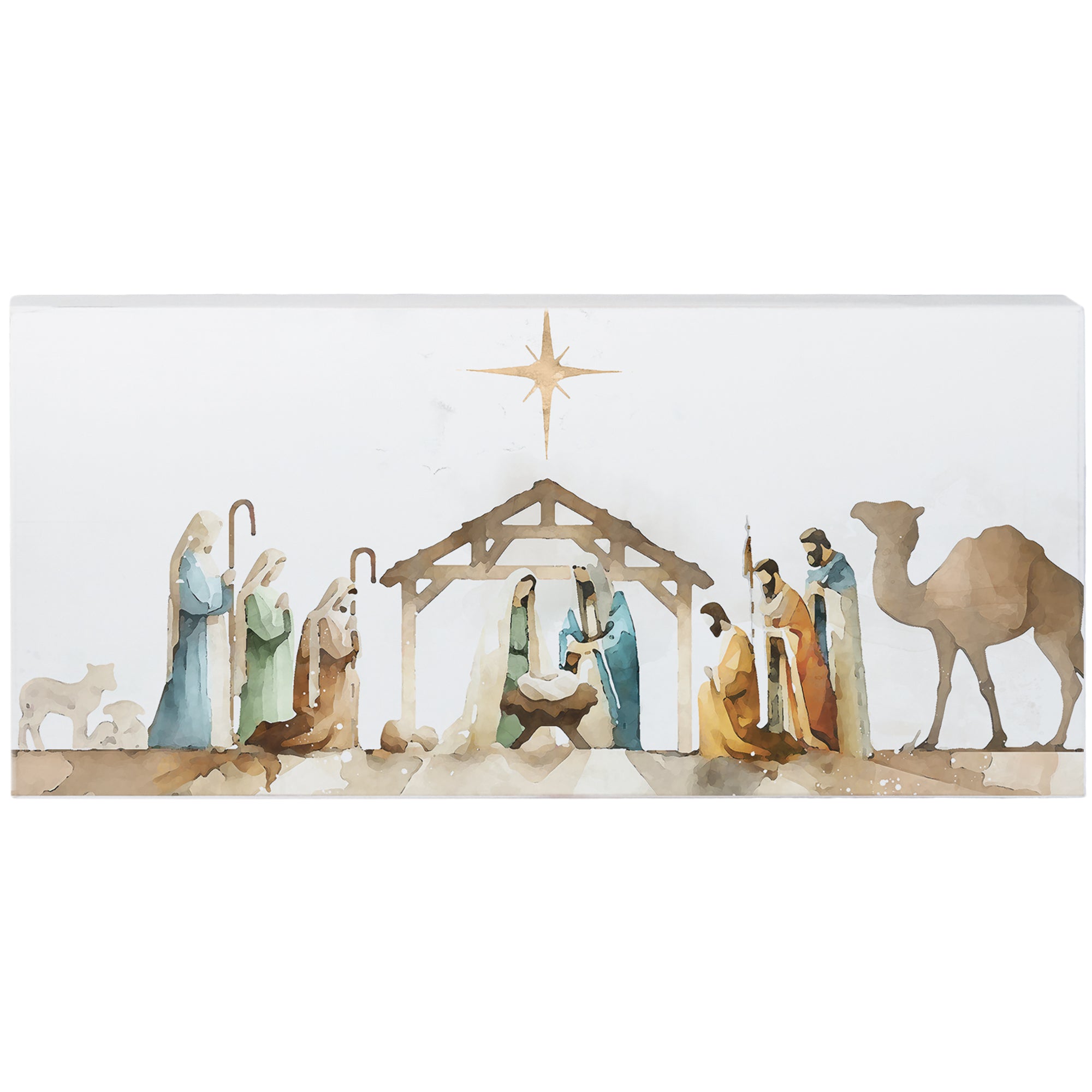 Watercolor Nativity