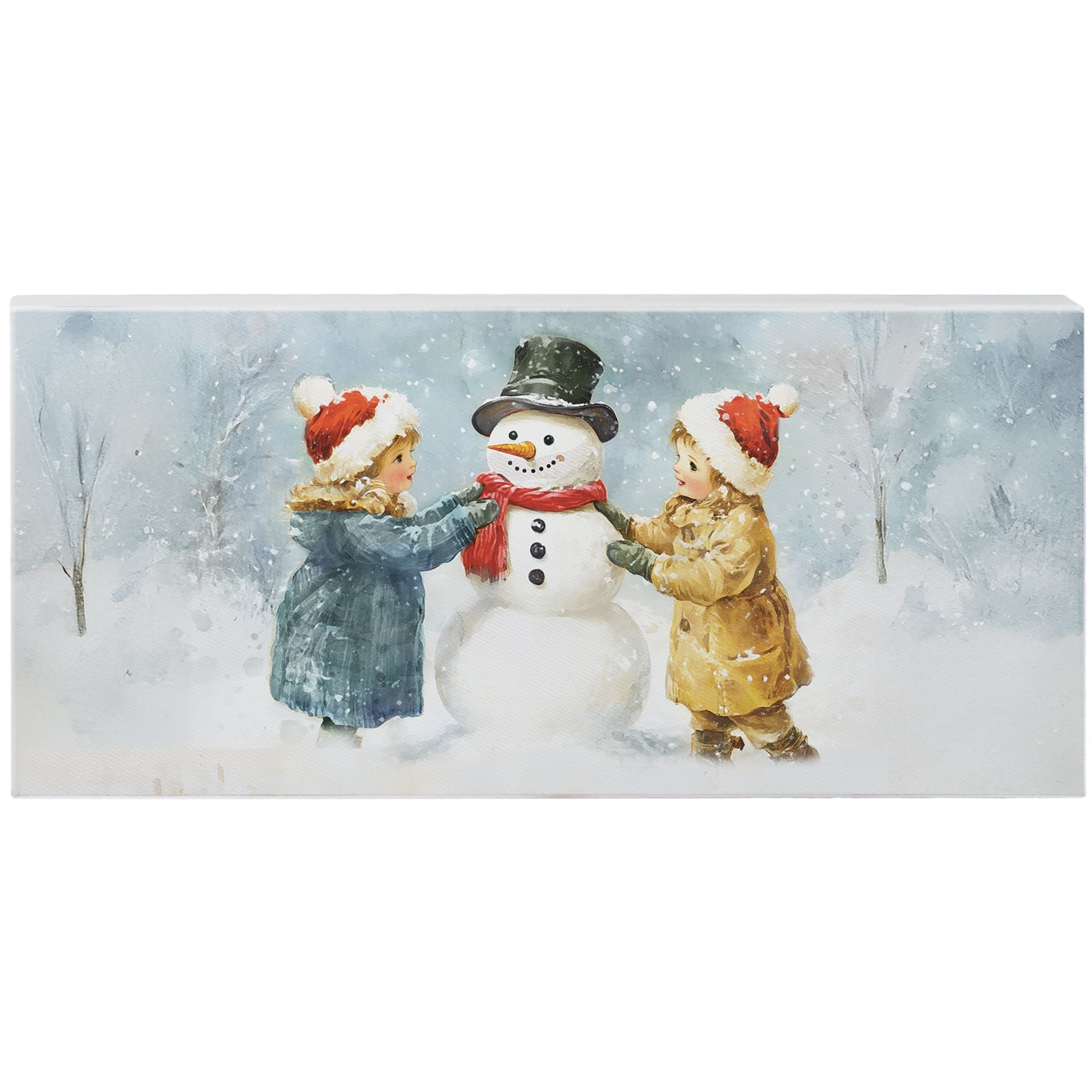 Building Snowman Scene