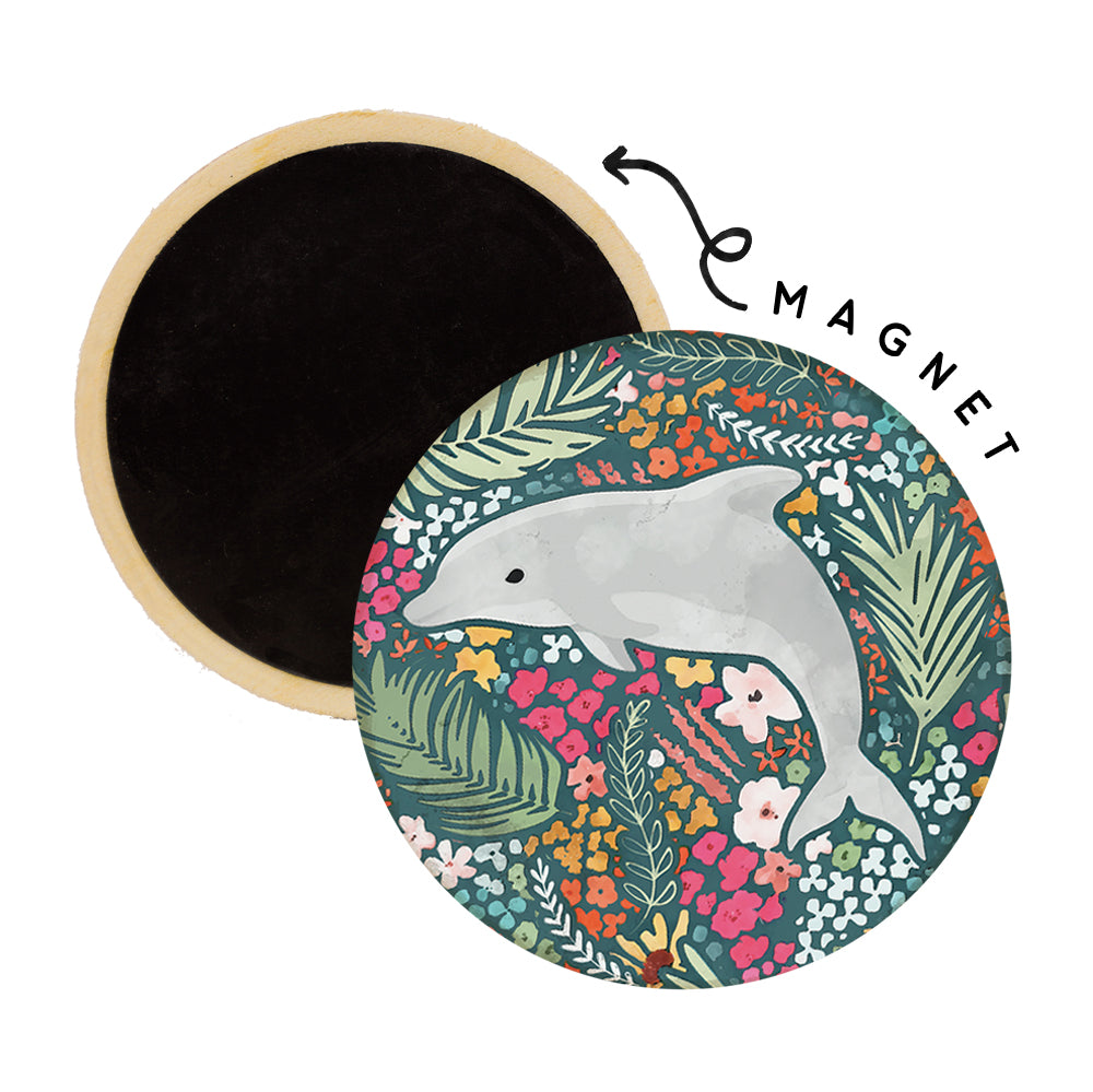 Floral Dolphin Art