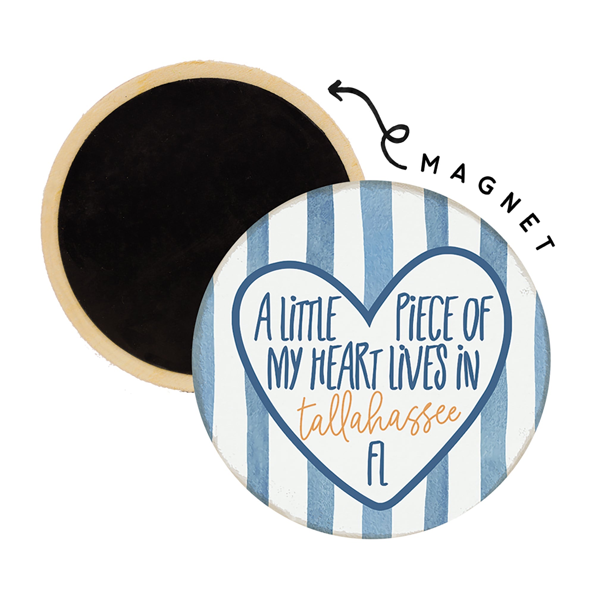 Heart Lives Blue Stripes LOC
