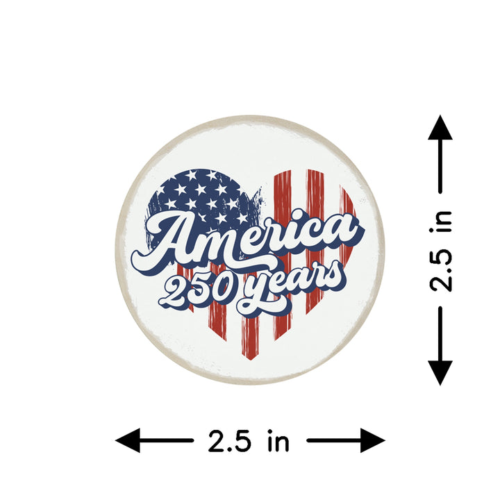America 250 Years Heart