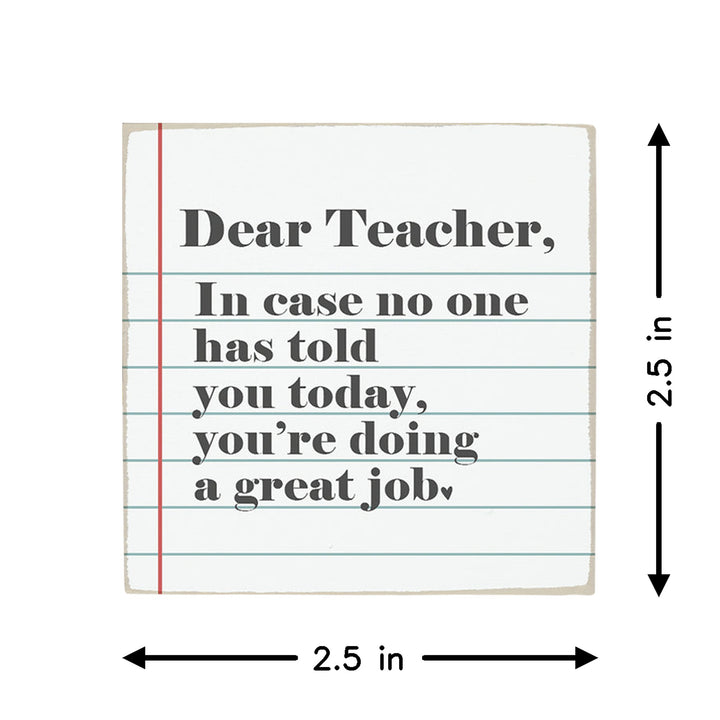 Dear Teacher Great