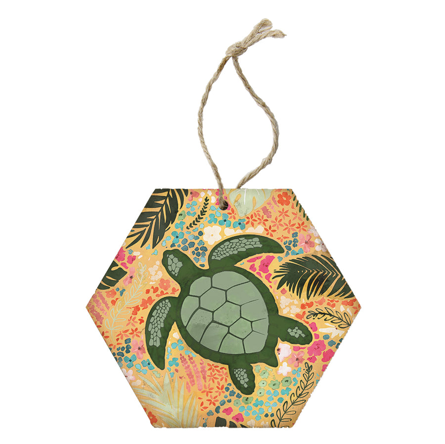 Yellow Floral Turtle