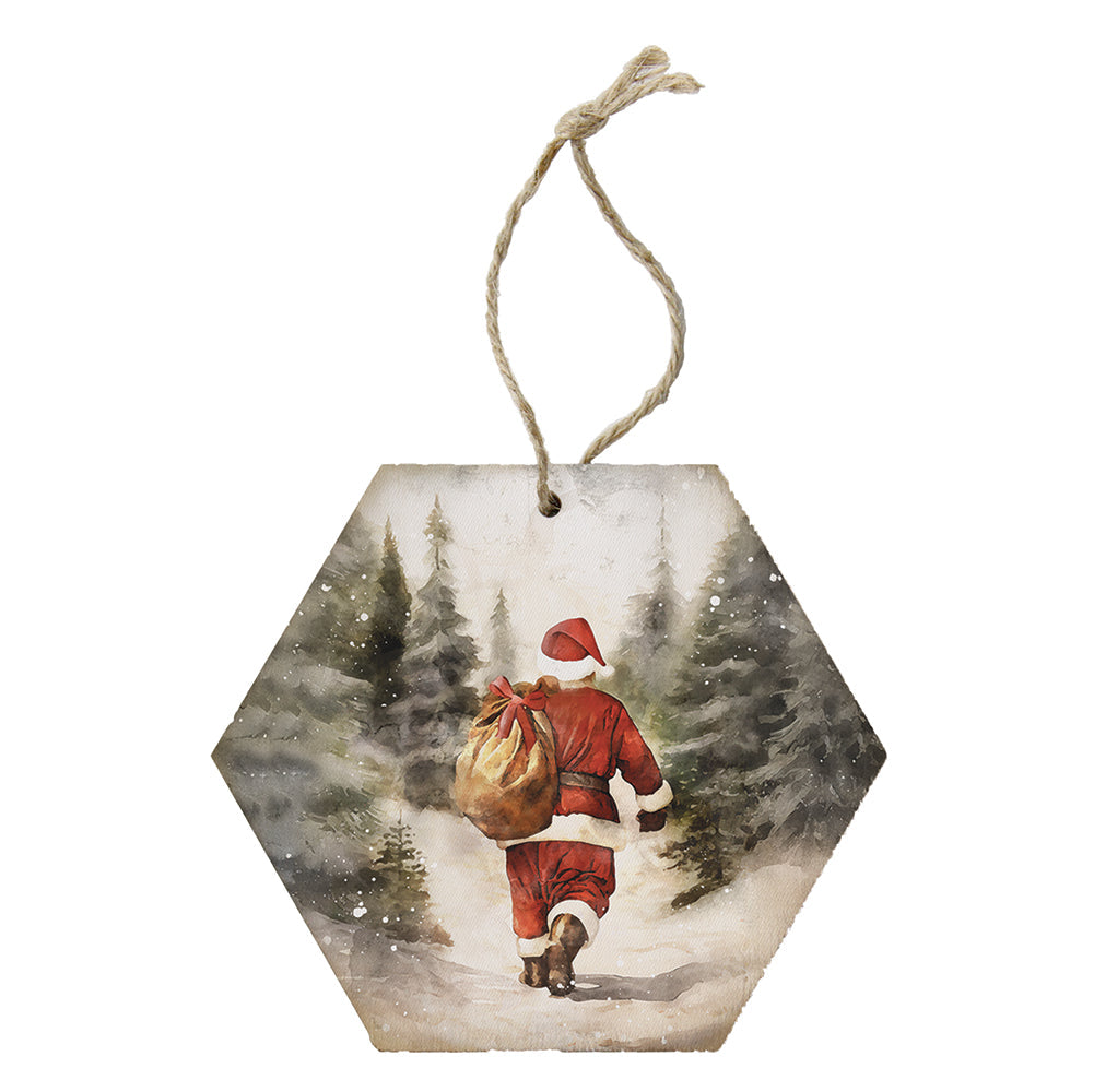 Santa Walking Art