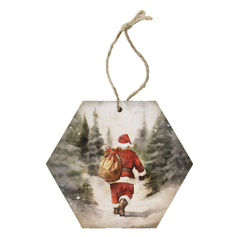 Santa Walking Art