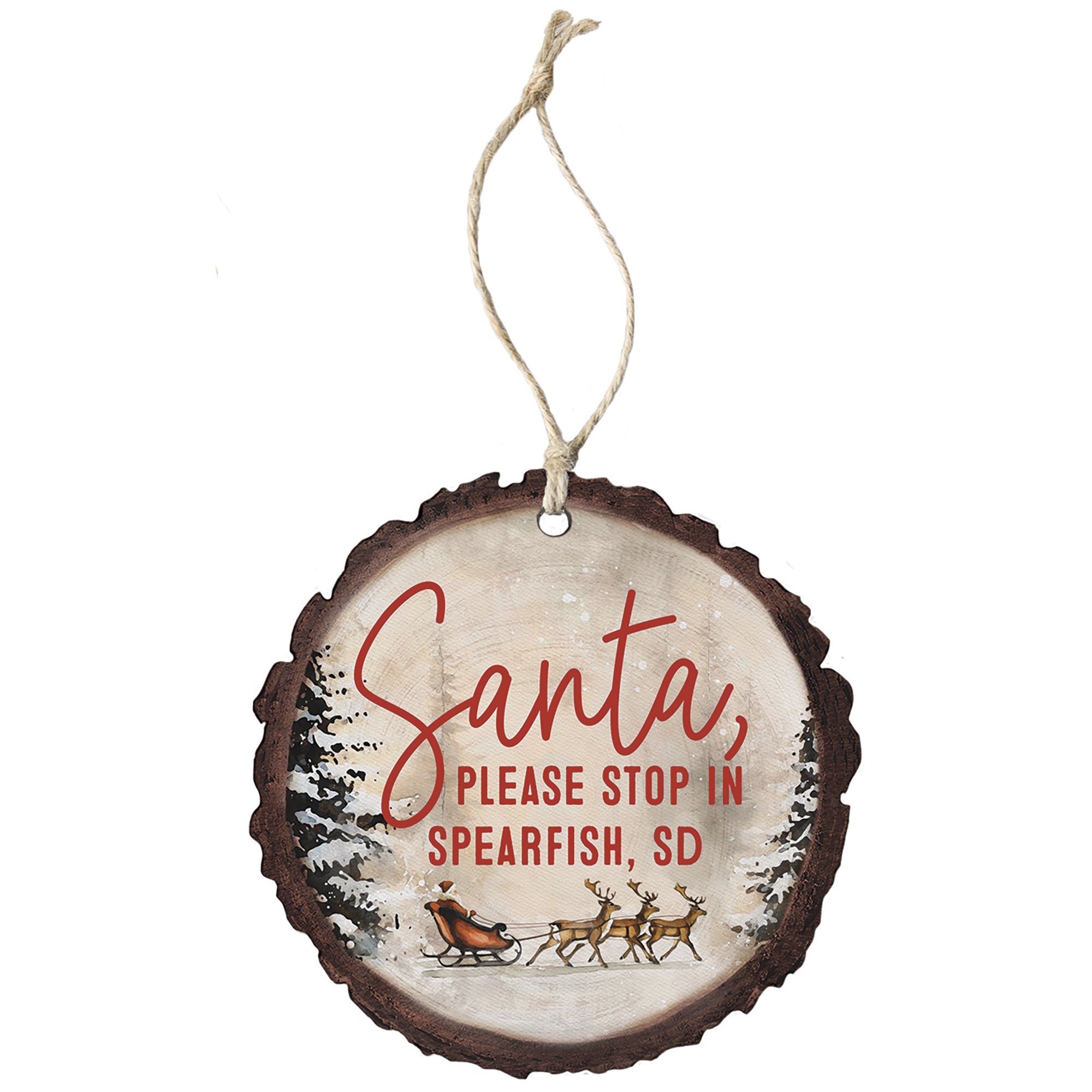 Santa Stop Watercolor LOC