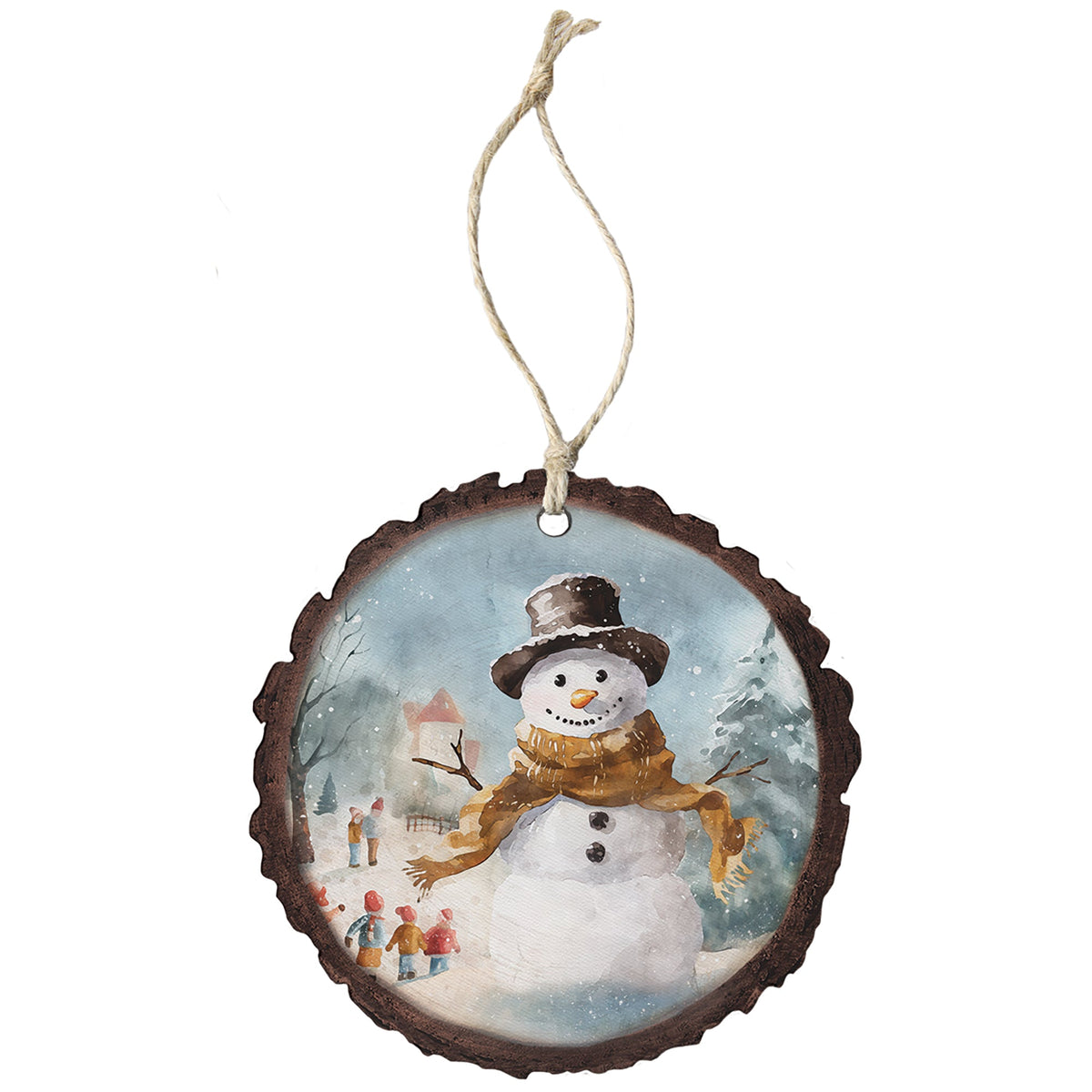 Snowman Town Scene