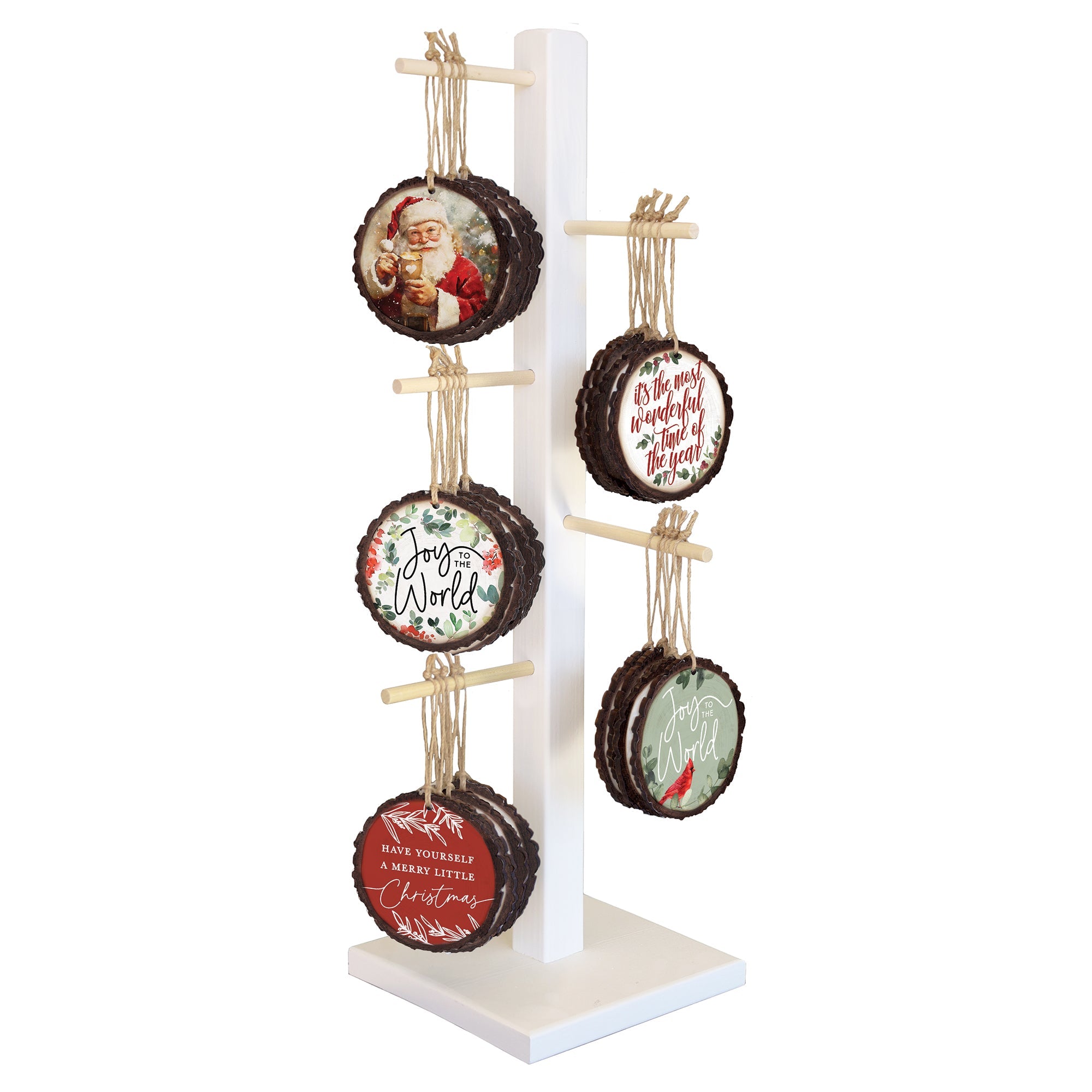 Classic Christmas Wood Ornaments Display Bundle 2026