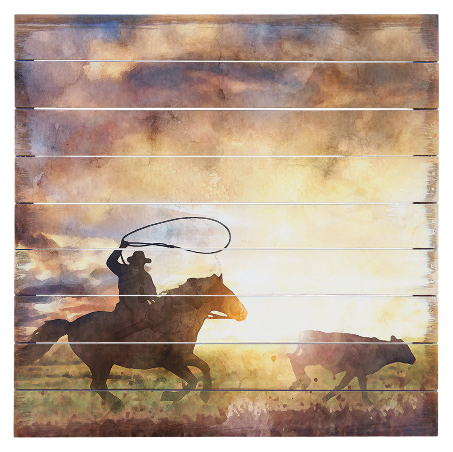 Cowboy Roping Scene