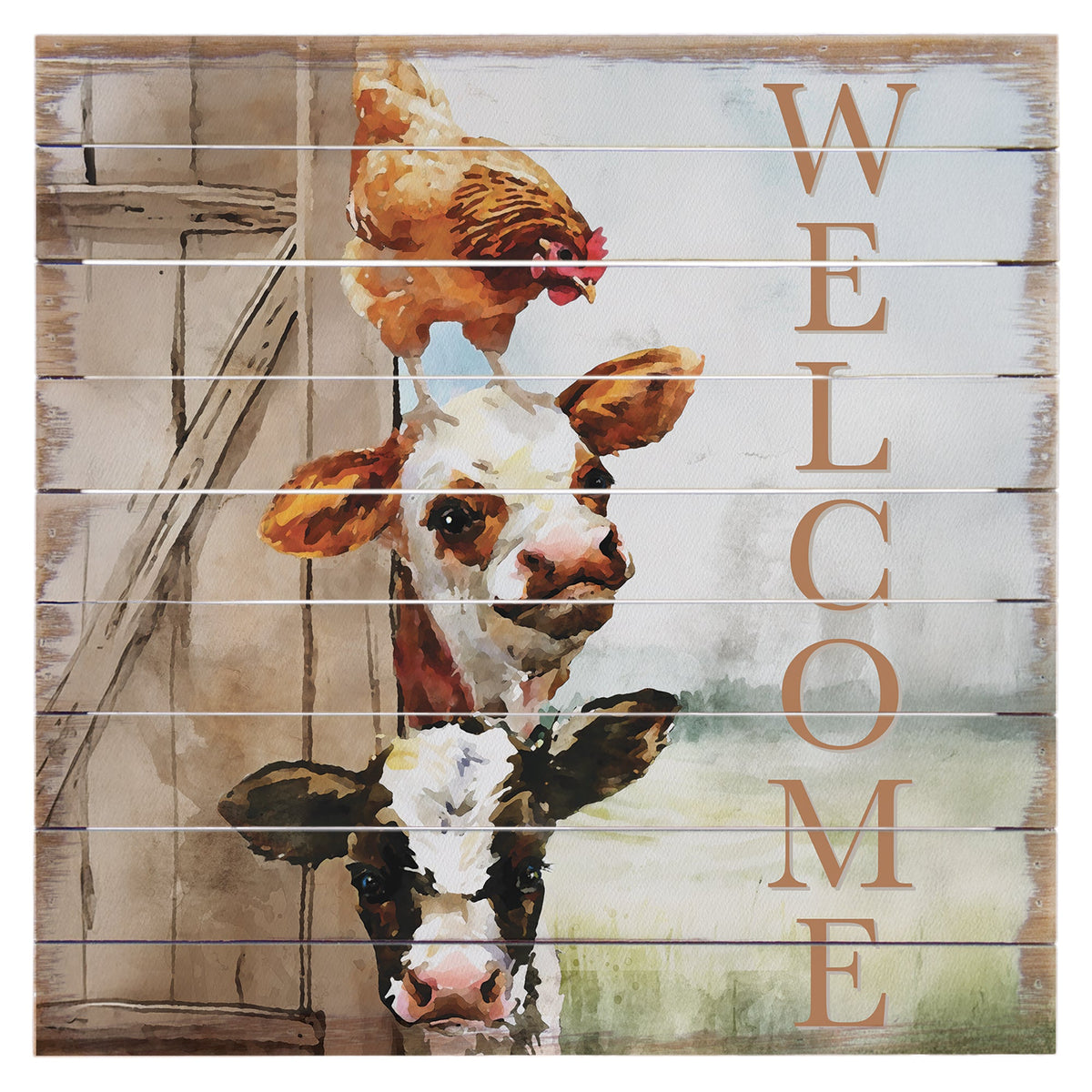 Cows Chicken Barn Door