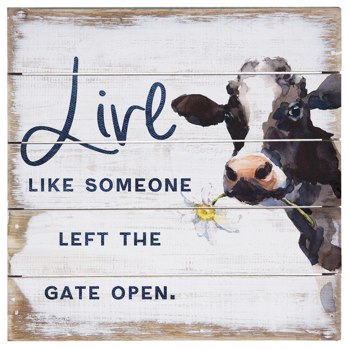 Gate Open Cow 8"