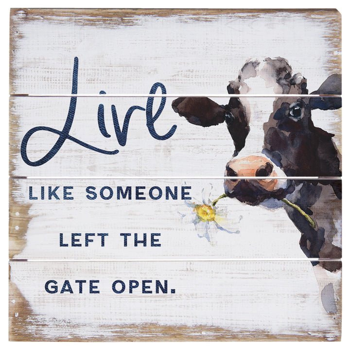 Gate Open Cow 6"