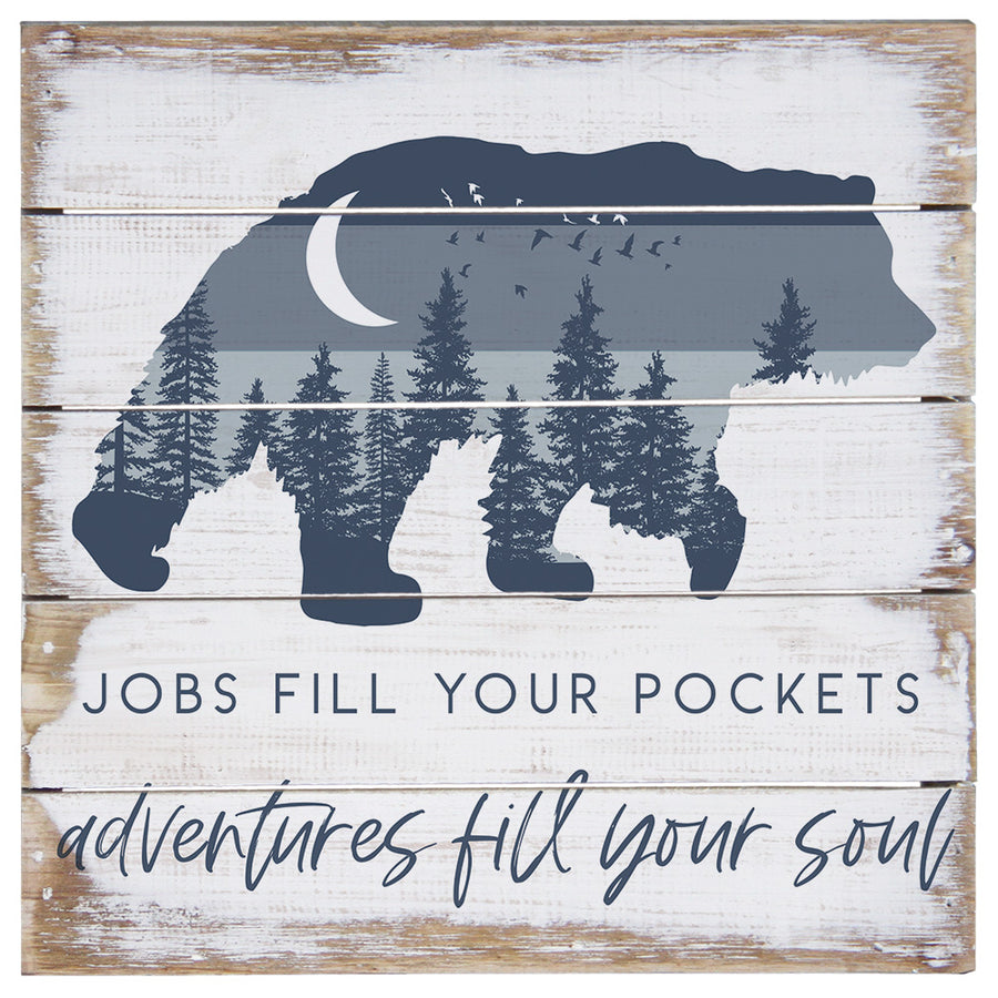 Jobs Fill Pockets Bear 8"