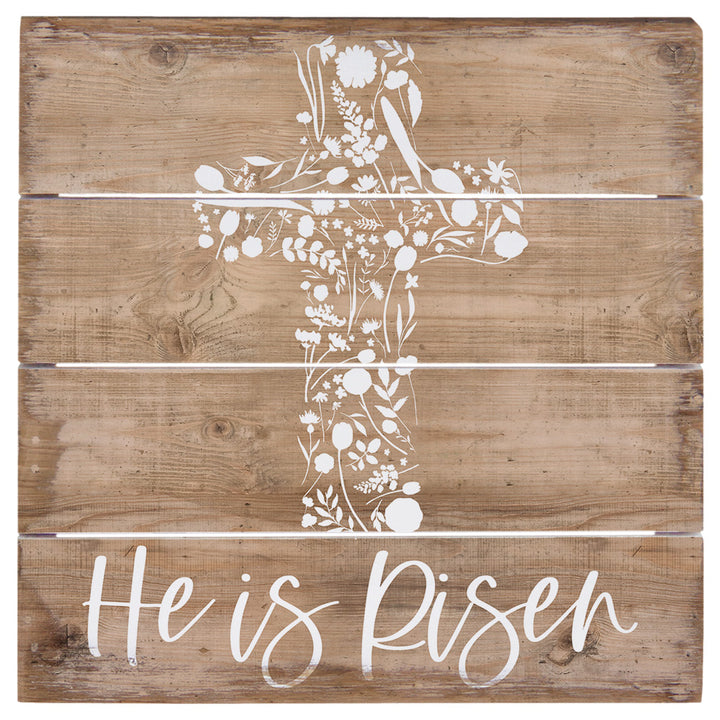 He Is Risen Cross 6"