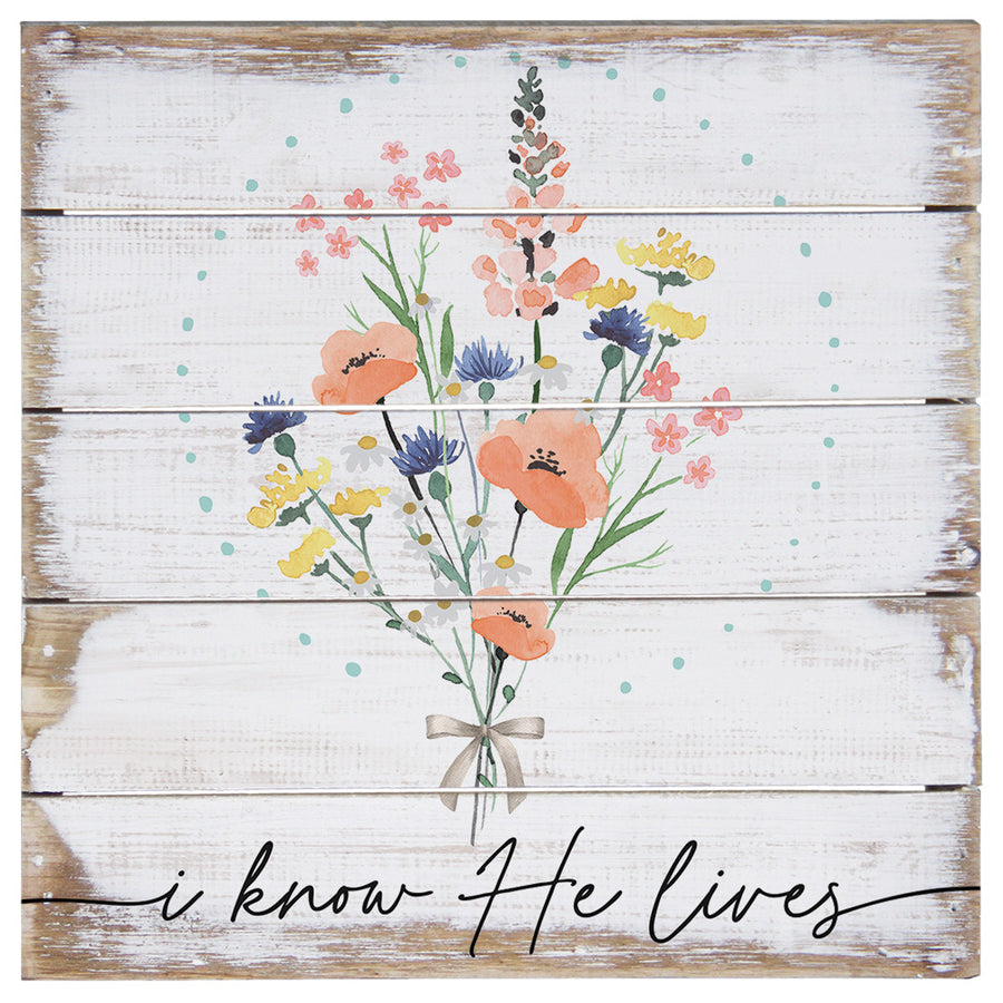 Know He Lives Floral 8"