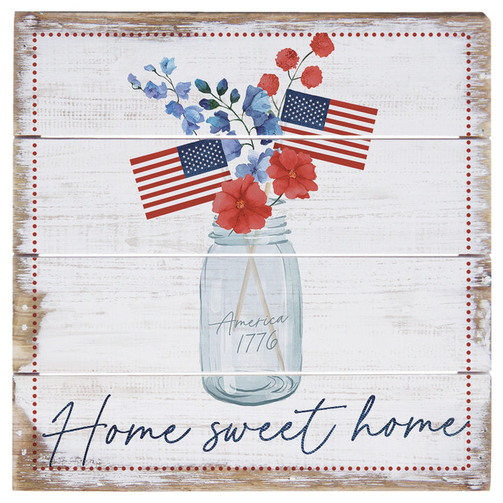 Home Sweet Flag Jar 6"