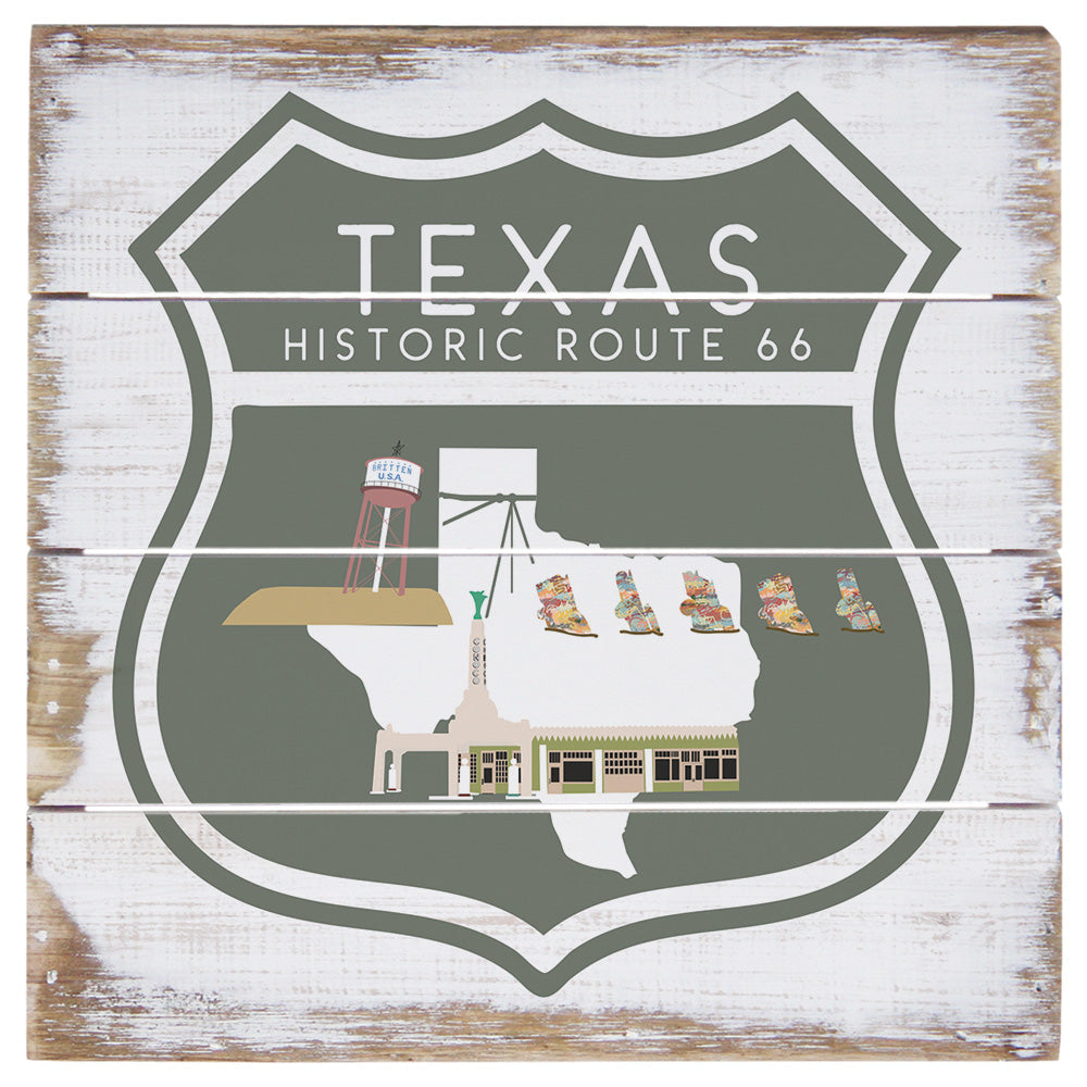 Route 66 TX Sign 6"