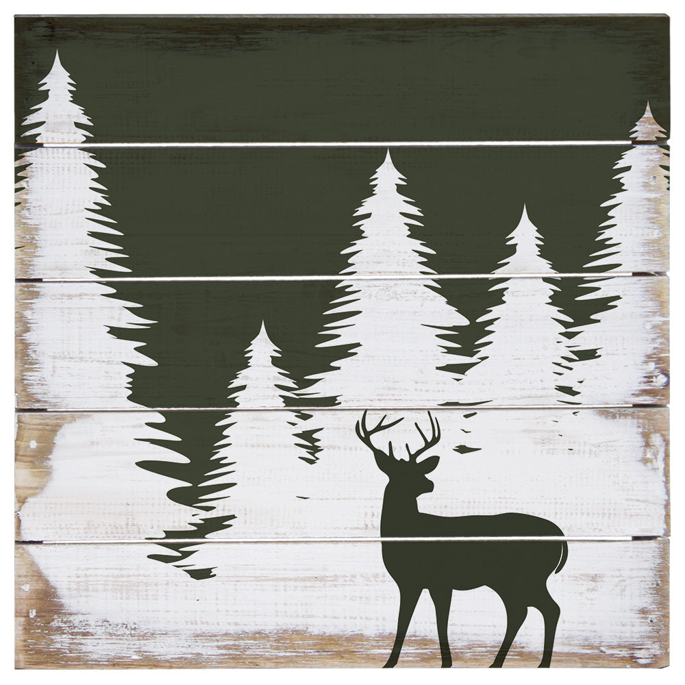 Green Trees Deer 8"