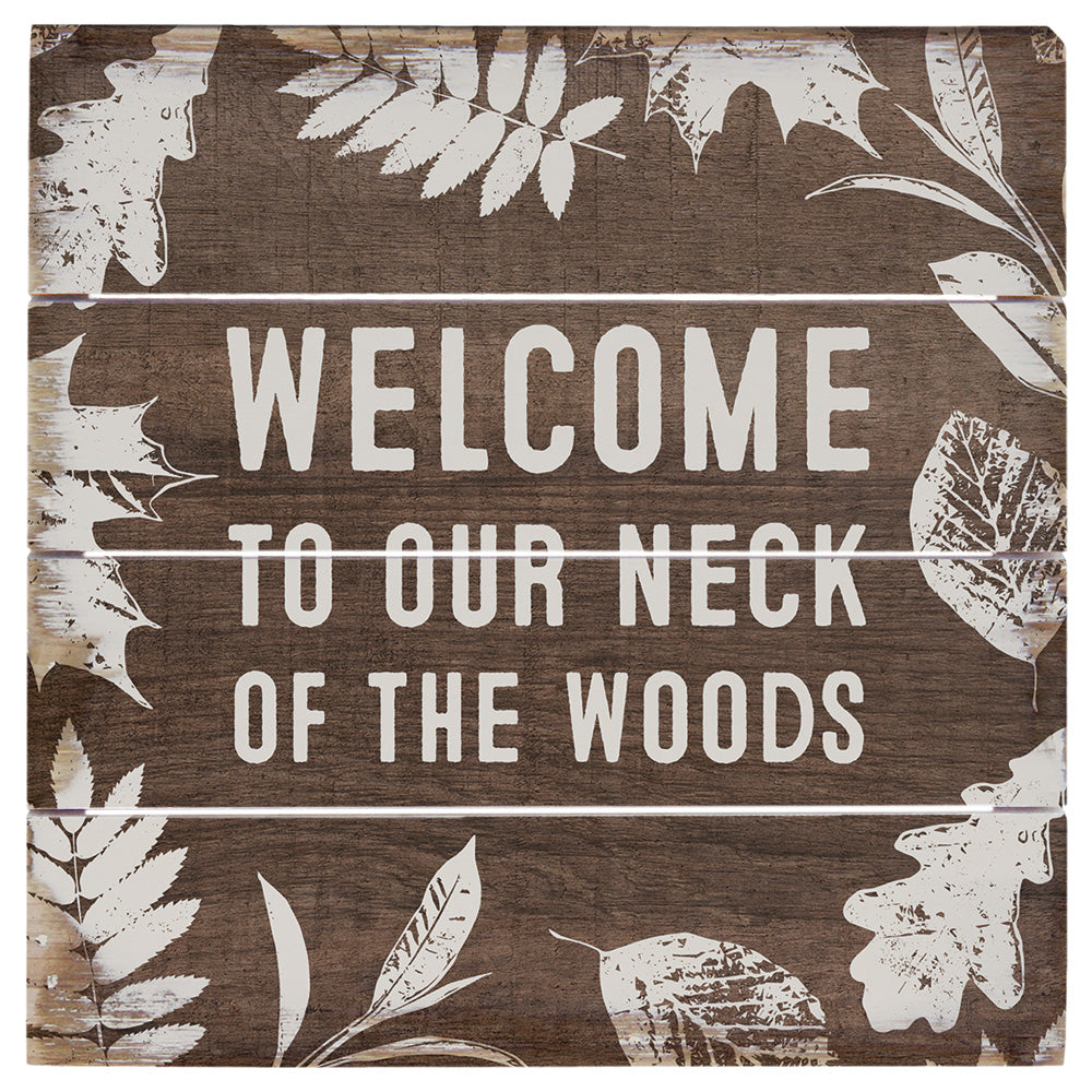 Welcome Woods Leaves 6"