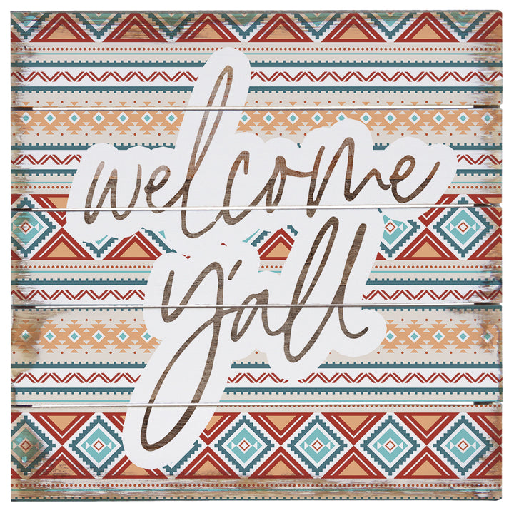 Welcome Western Print 8"