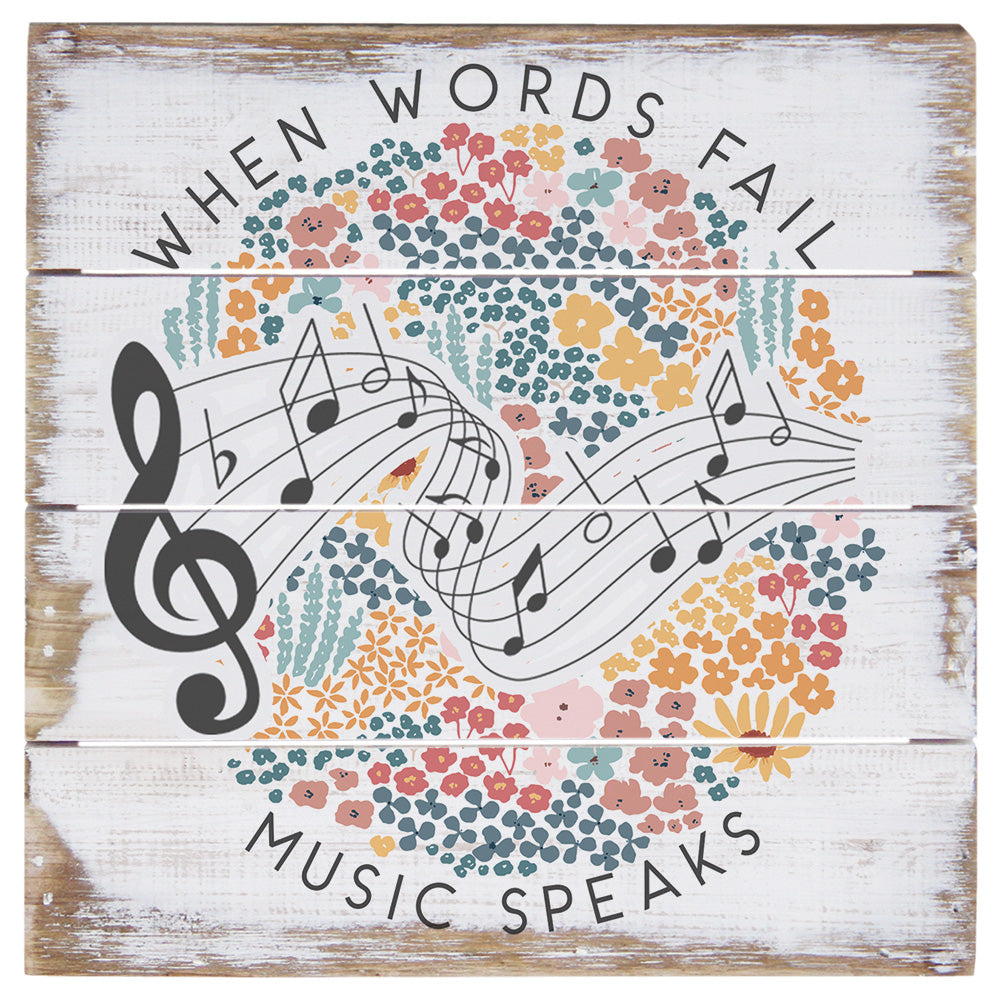 Music Speaks Floral - 6"