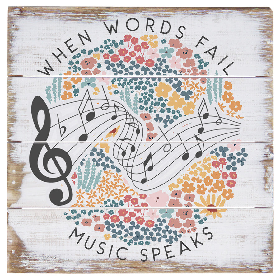 Music Speaks Floral - 6"