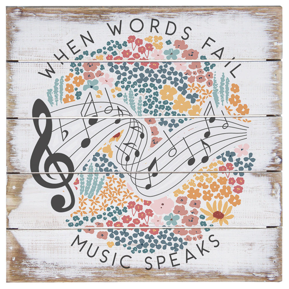 Music Speaks Floral - 8"