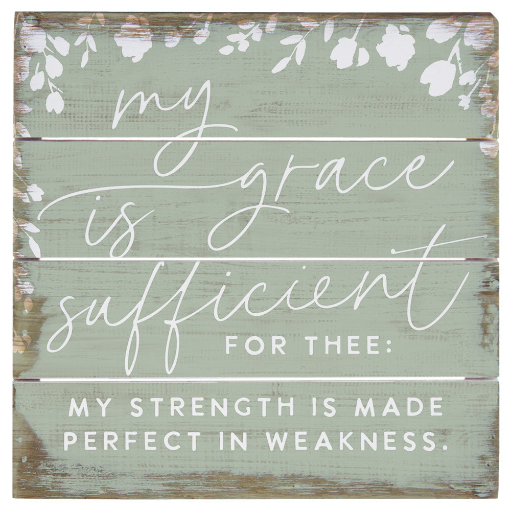 Grace Sufficient Green 6"