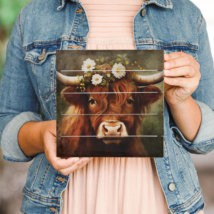 Floral Highland Cow