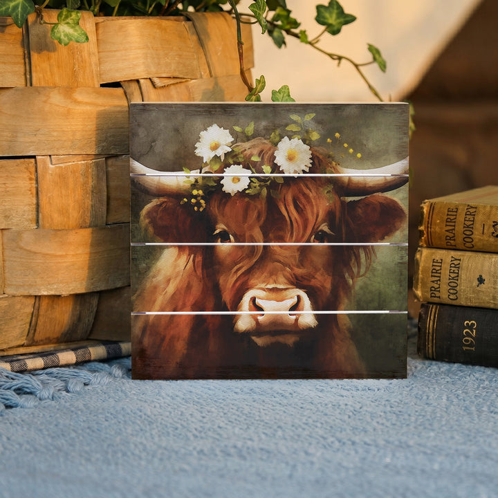 Floral Highland Cow