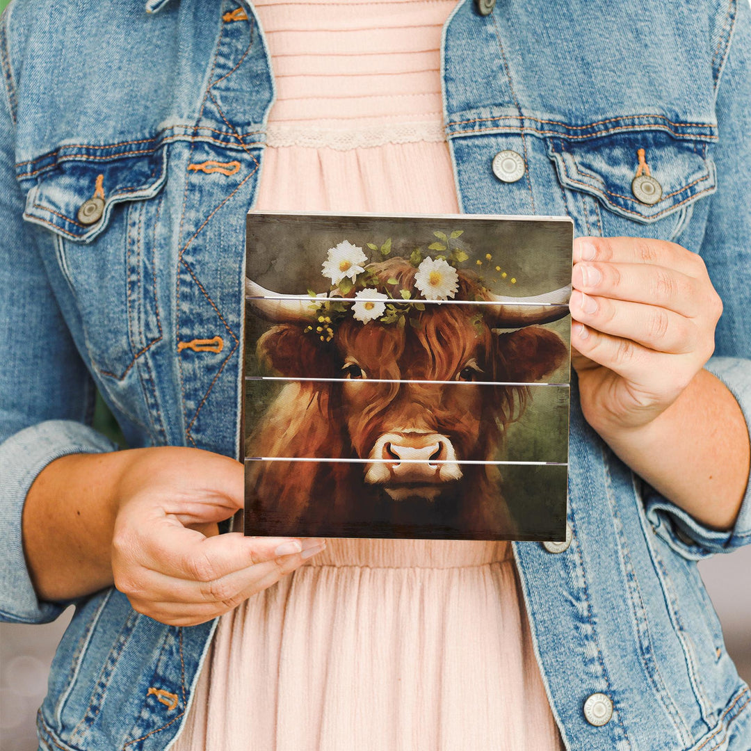 Floral Highland Cow