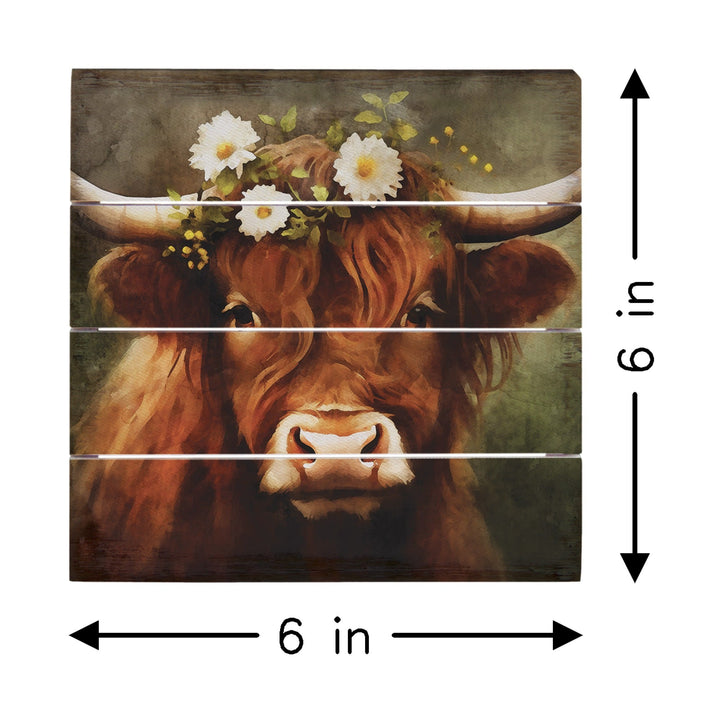 Floral Highland Cow