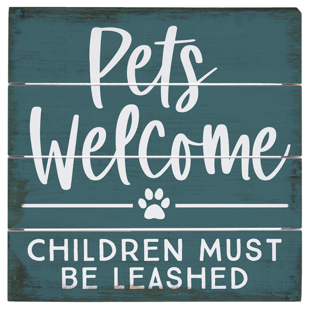 Pets Welcome Leashed 6"