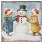 Building Snowman Scene 6"