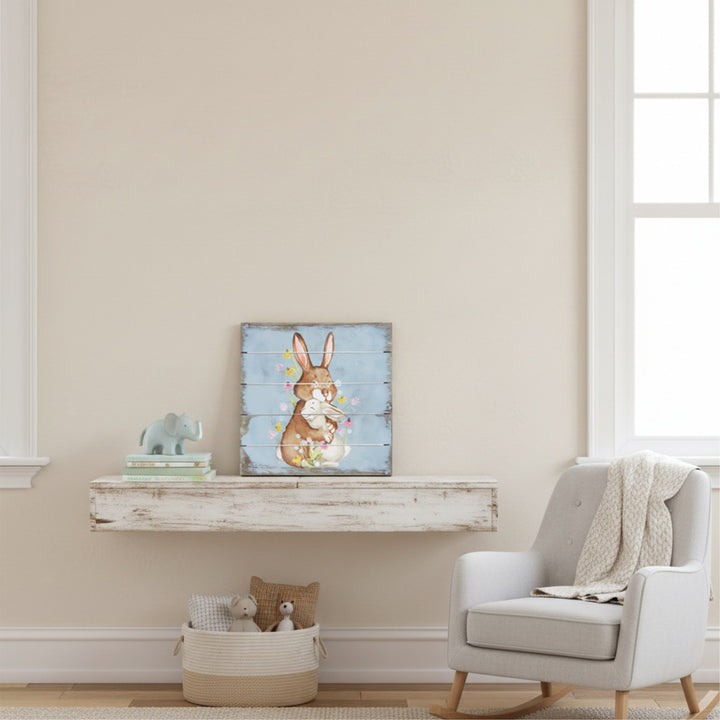 Mama Baby Rabbit Art