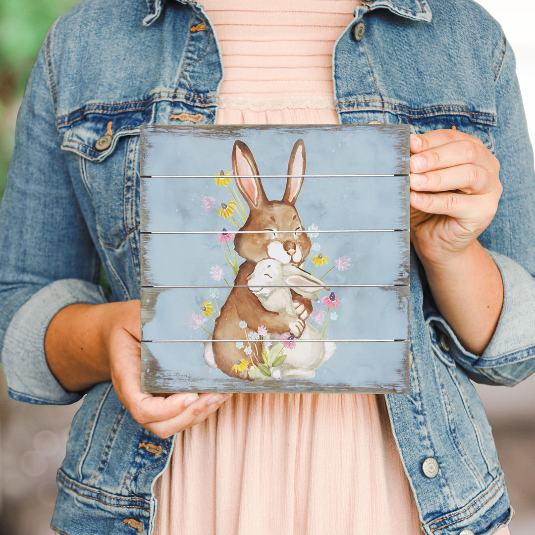 Mama Baby Rabbit Art