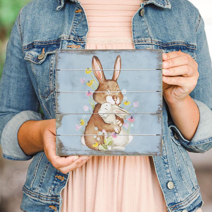 Mama Baby Rabbit Art