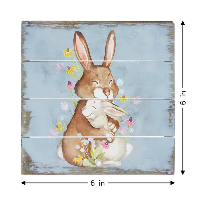Mama Baby Rabbit Art